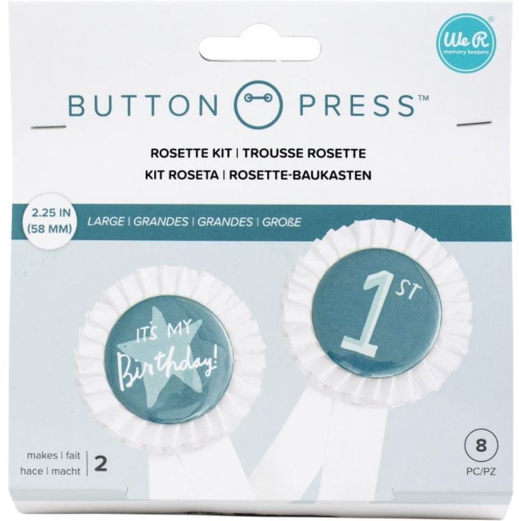 We R Memory Keepers Large Rosette Kit for Button Press (2 Sets)