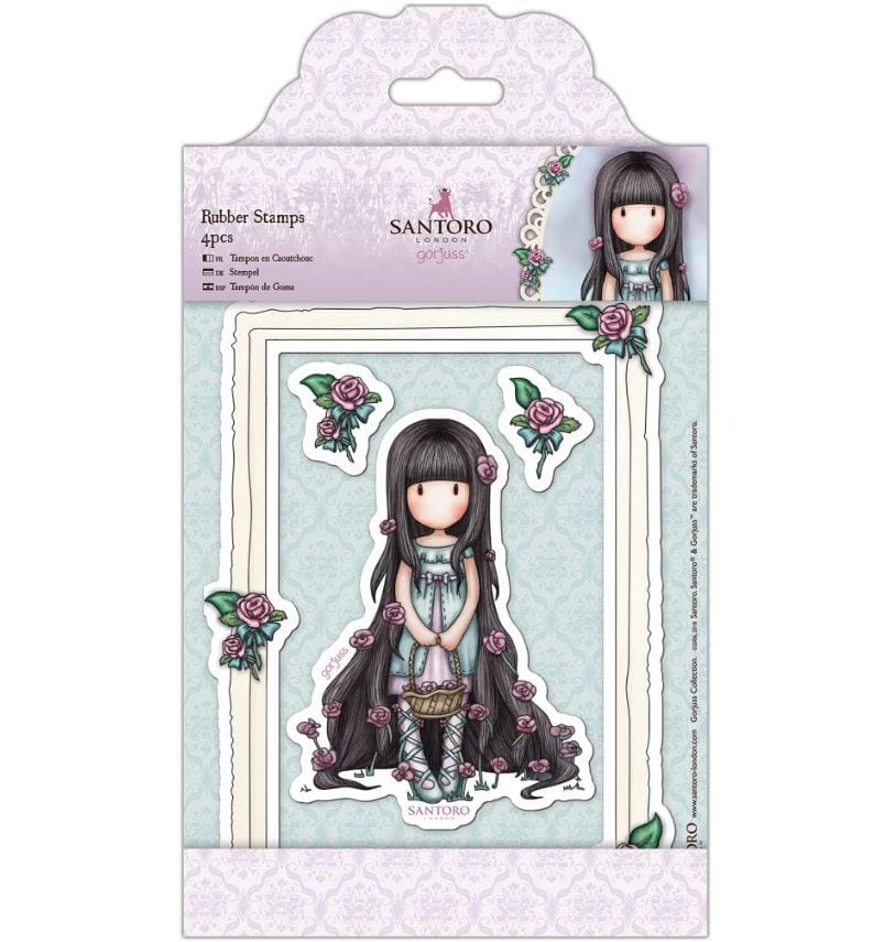 Gorjuss Rosie Santoro's Rubber Stamps 4/Pkg