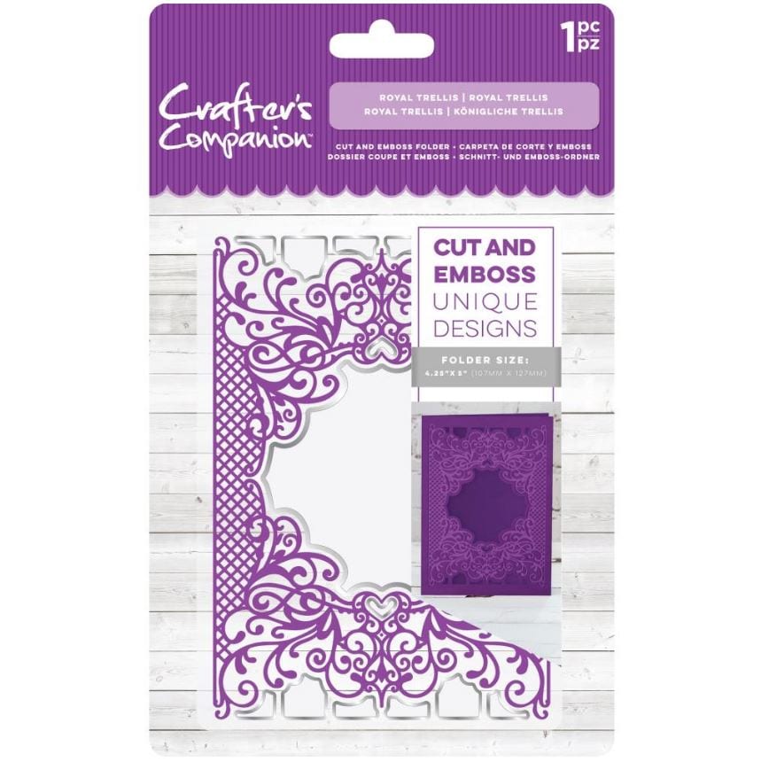 Crafter's Companion Royal Trellis Cut & Emboss Folder 4.25