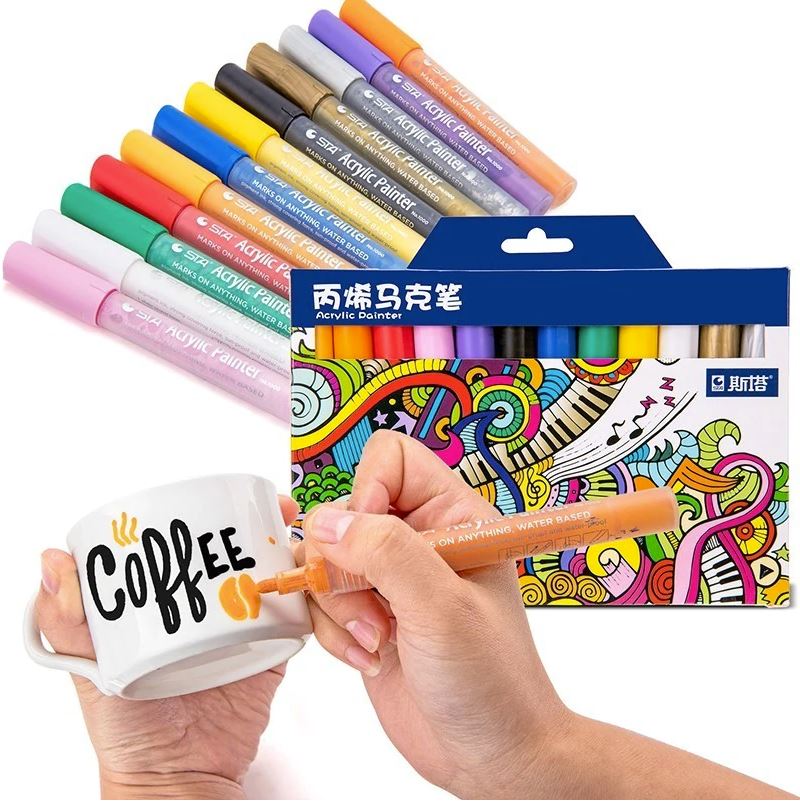 2mm STA Acrylic Paint Markers 12pcs/24pcs