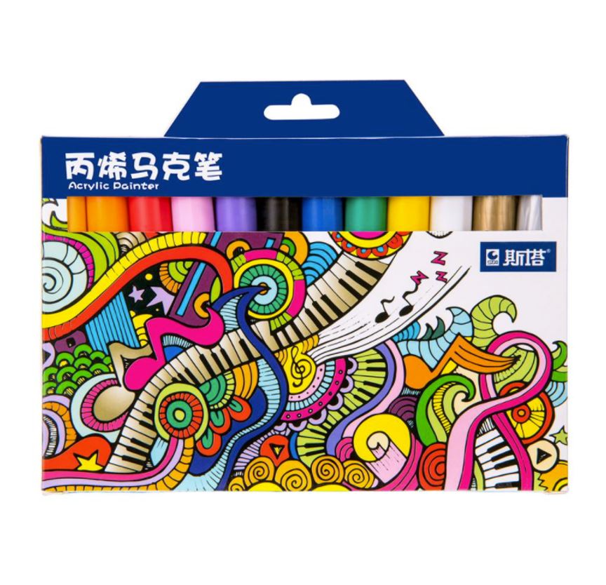 2mm STA Acrylic Paint Markers 12pcs/24pcs