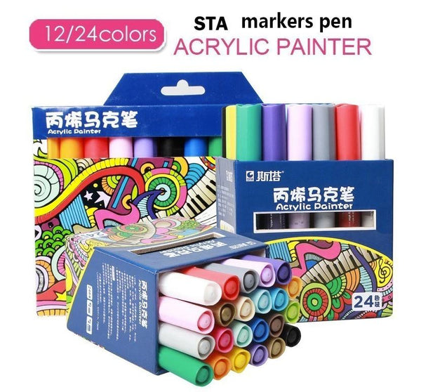 2mm STA Acrylic Paint Markers 12pcs/24pcs