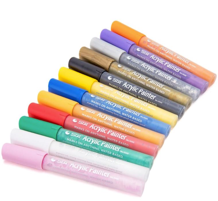 2mm STA Acrylic Paint Markers 12pcs/24pcs