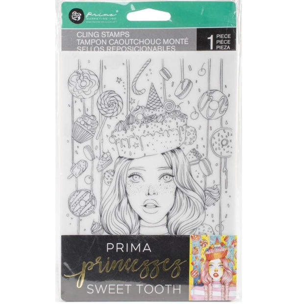 Prima Marketing Sweet Tooth Prima Princesses Cling Stamp 5" x 7"
