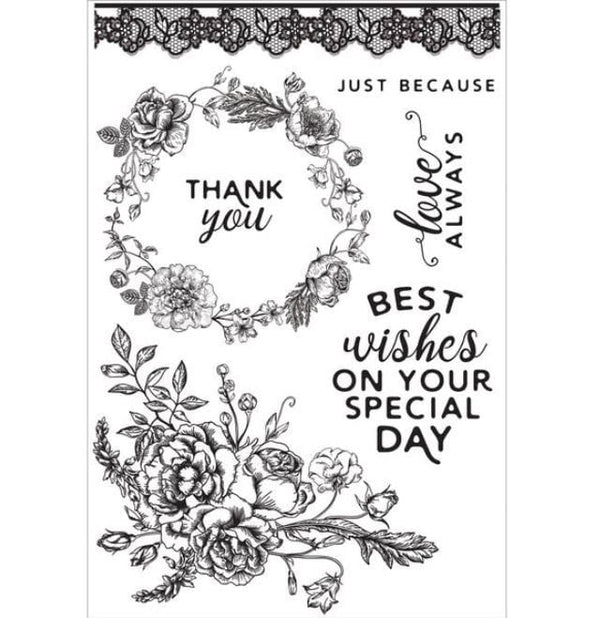 Kaisercraft Sage &amp; Grace Clear Stamps 4"x6"