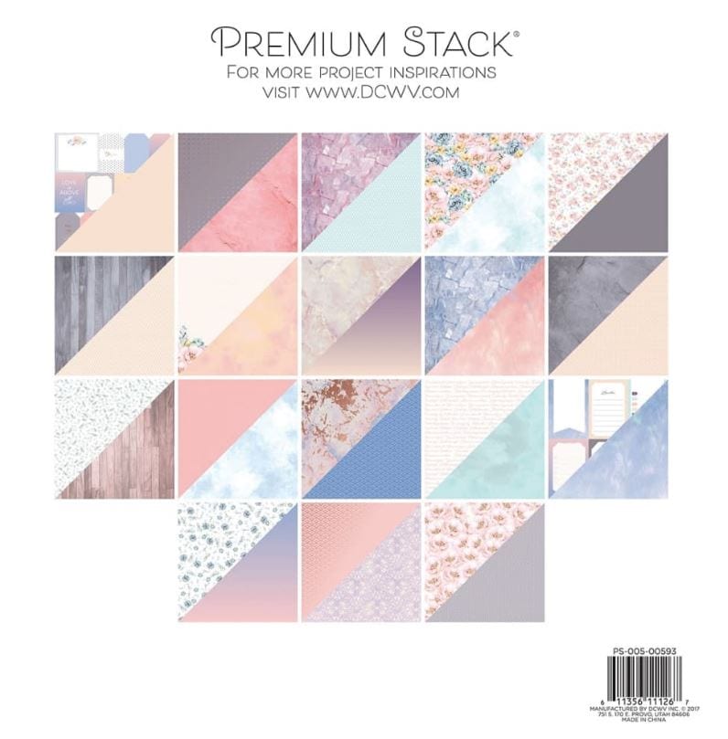 DCWV Samantha Rose Premium Printed Cardstock - 36 Sheets