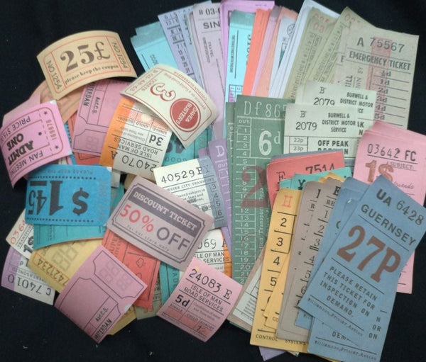 Mega Sampler Bus, Train and Other Tickets/Coupons Embellishments (136pcs)