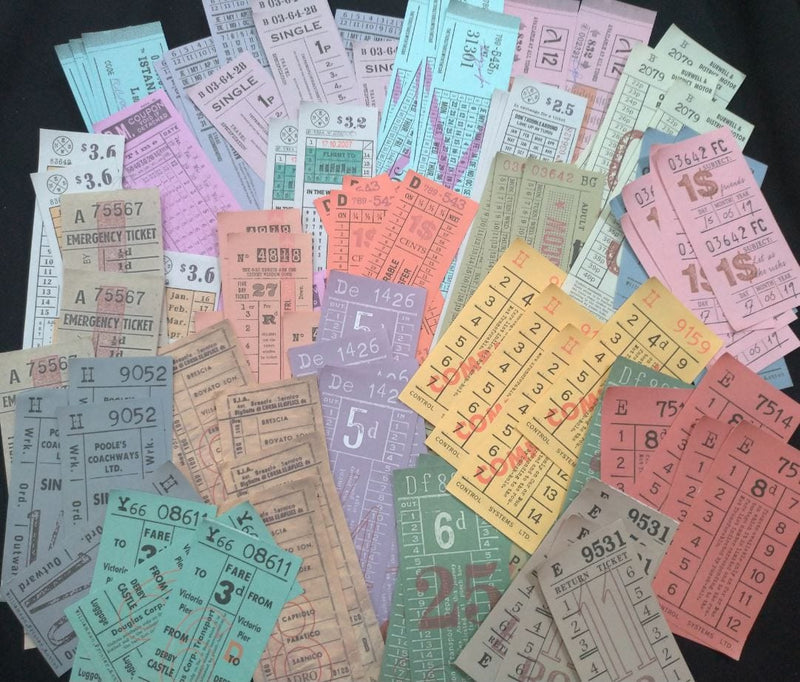 Mega Sampler Bus, Train and Other Tickets/Coupons Embellishments (136pcs)