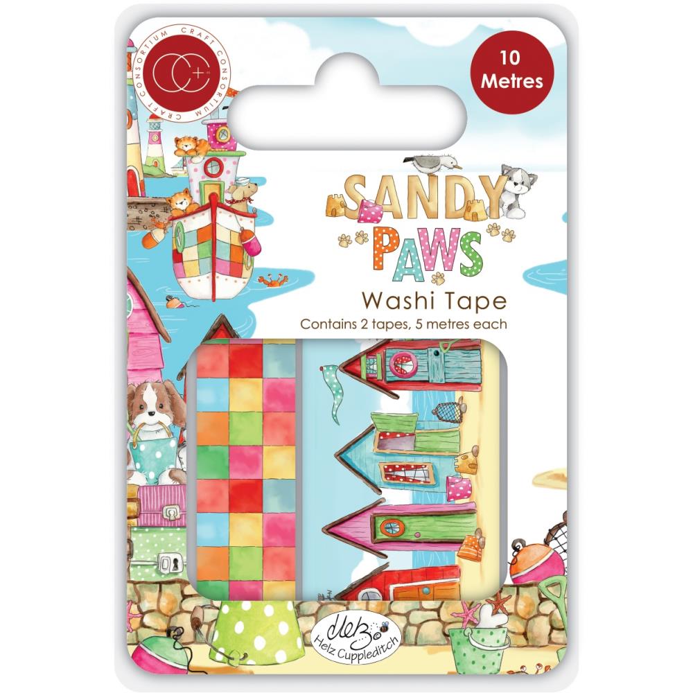 Craft Consortium Sandy Paws Washi Tape 2/Pkg