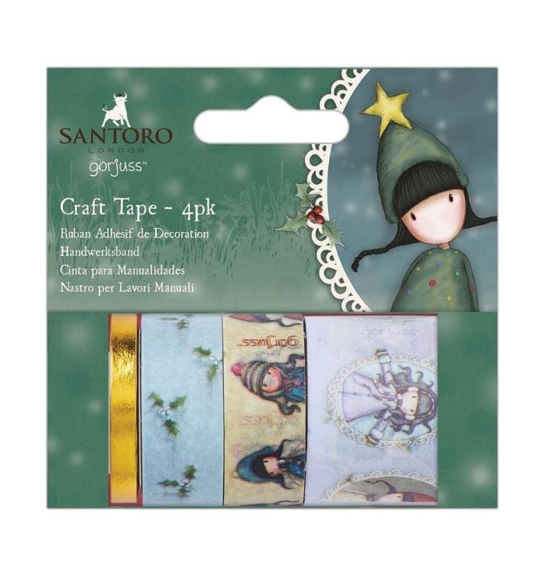 Gorjuss DoCrafts Santoro's Craft Tape 4/Pkg