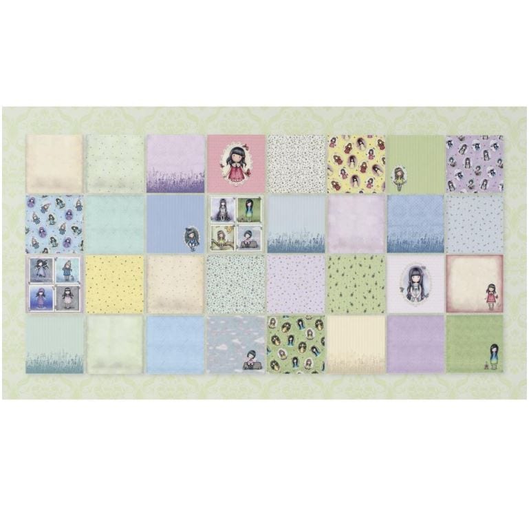 Gorjuss In the Garden Santoro's Single-Sided Paper Pack 12