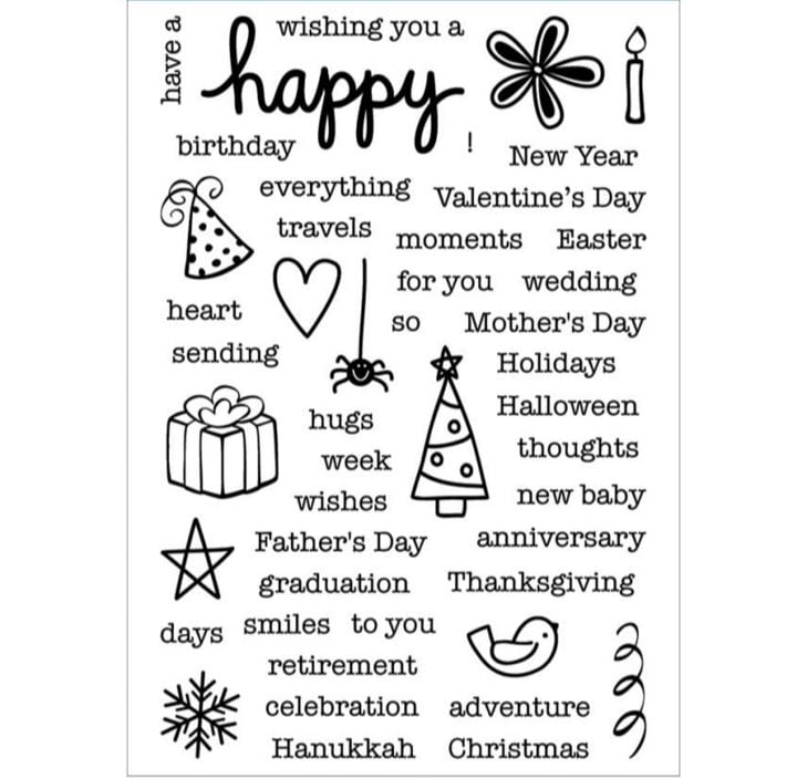 Technique Tuesday Say It-Happy Clear Stamps 4