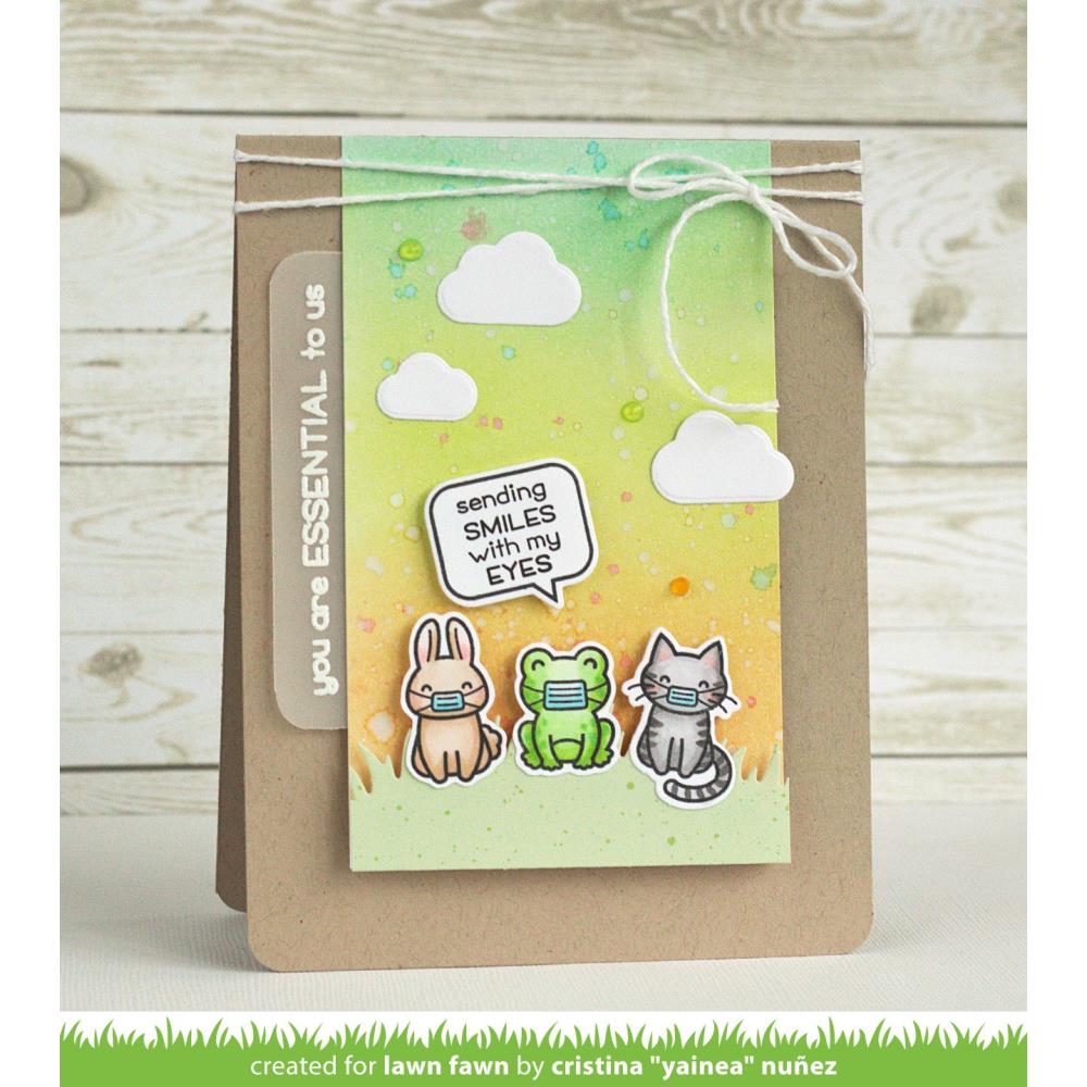 Lawn Fawn Say What Masked Critters Clear Stamps 3 x 4