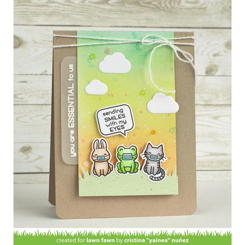 Lawn Fawn Say What Masked Critters Clear Stamps 3 x 4"