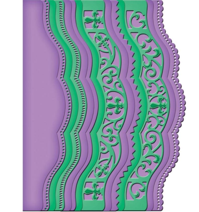 Spellbinders Scalloped Borders 2 Borderabilities Card Creator Dies