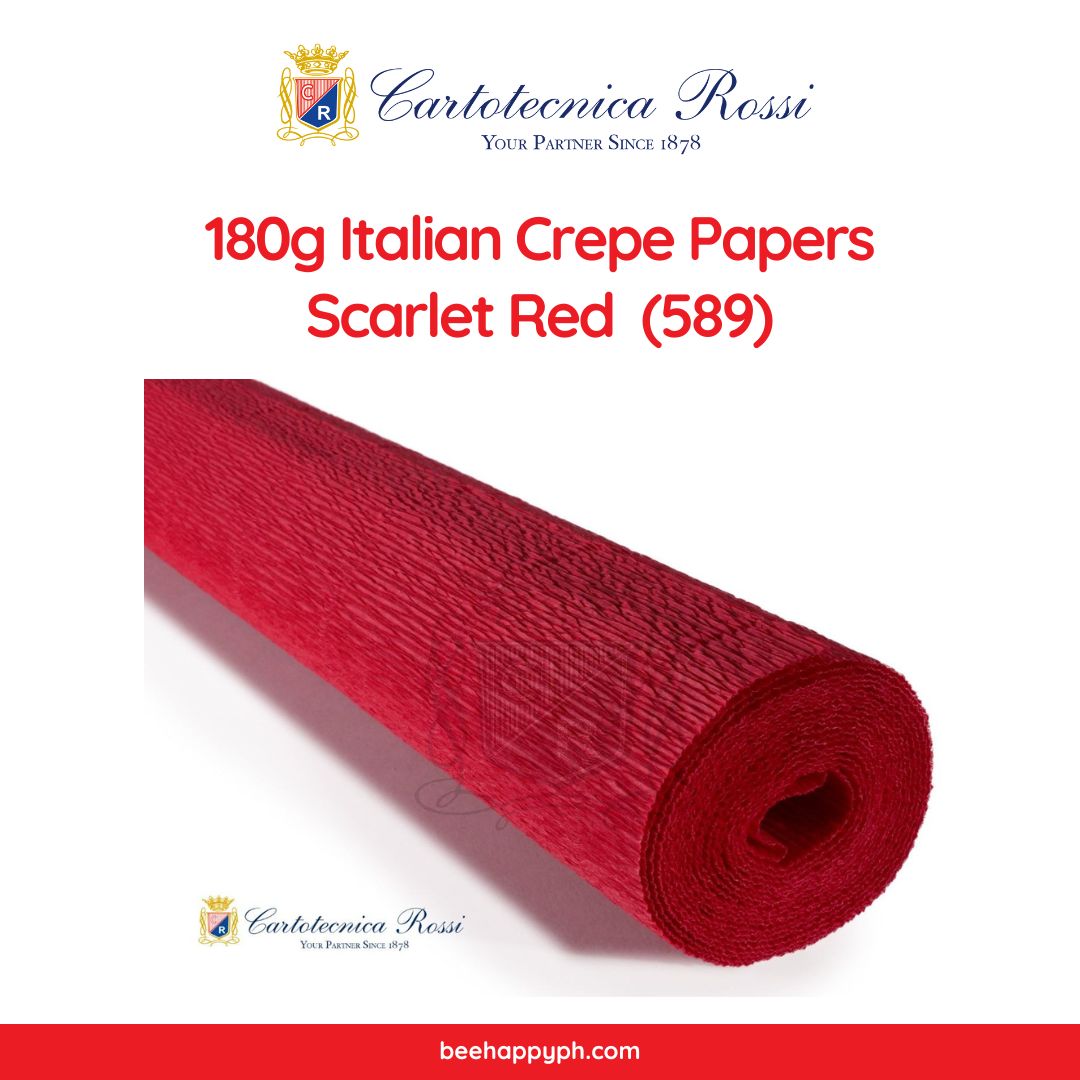 Cartotecnica Rossi Crepe Papers 180g (Red & Blue Shades) Full Roll Premium Italian Crepe Papers