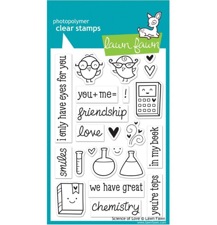 Lawn Fawn Science of Love Clear Stamps 4"x 6"