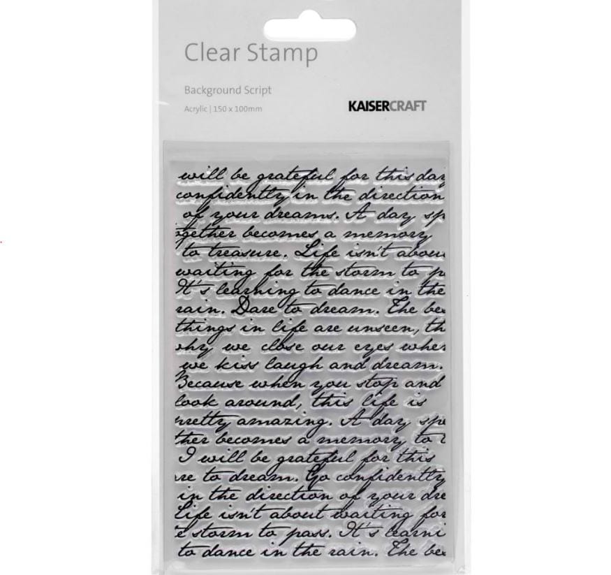 Kaisercraft Script Clear Stamps 6