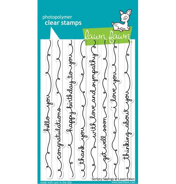 Lawn Fawn Scripty Sayings Clear Stamps 4â€³X6â€³