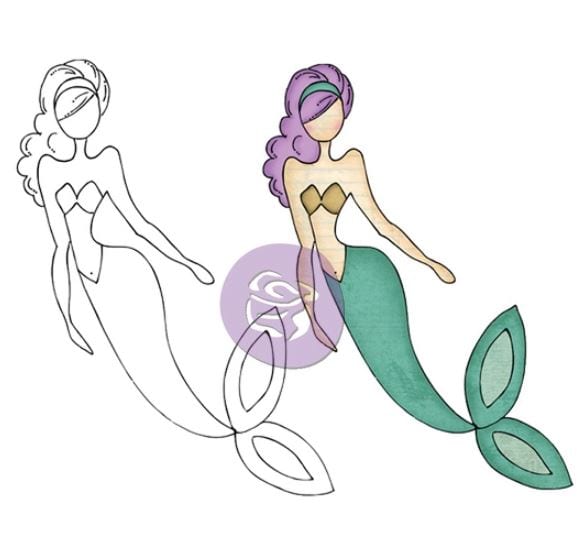 SeaSallie Mermaid Julie Nutting Cling Stamp 5.75