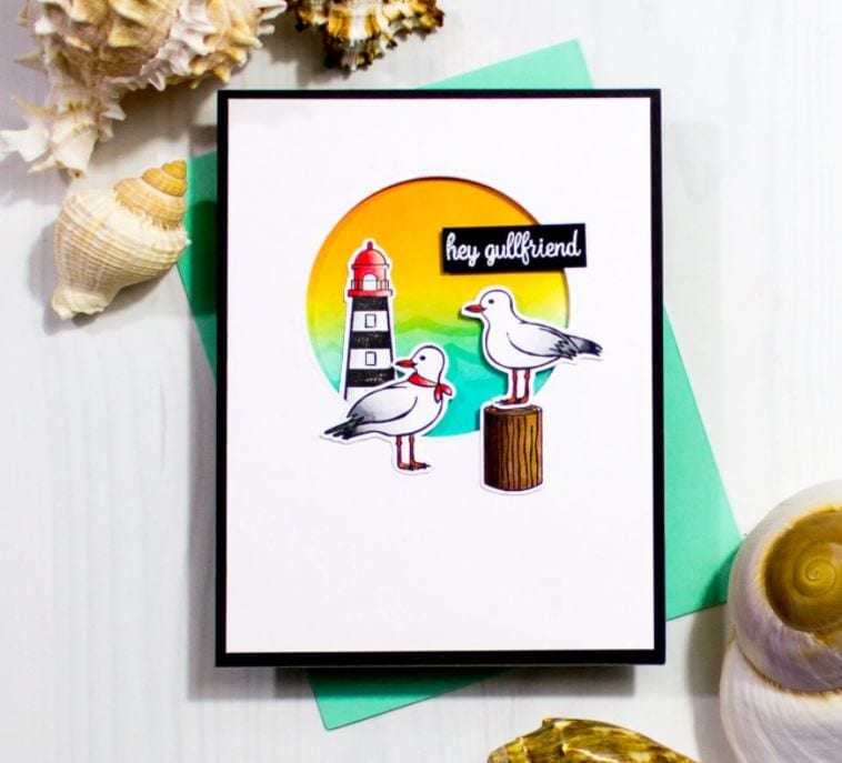 Hero Arts Seas the Day Seagulls Stamp Set CM276