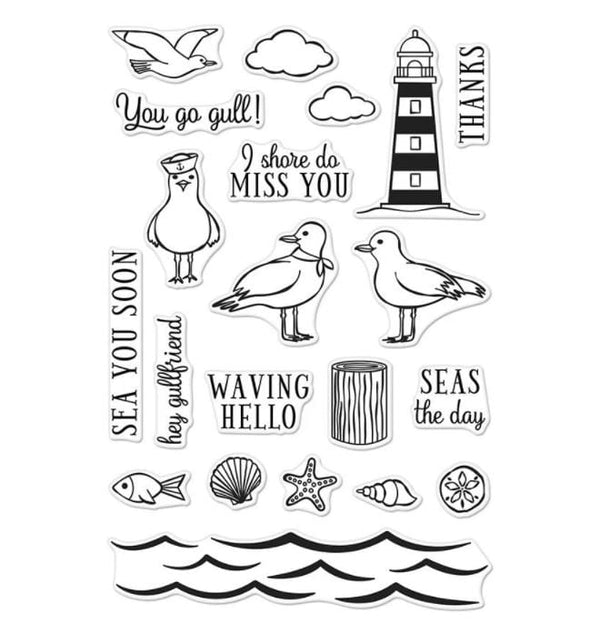 Hero Arts Seas the Day Seagulls Stamp Set CM276