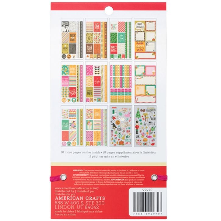 American Crafts Seasonal Planner Sticker Book 4.75" x 8"