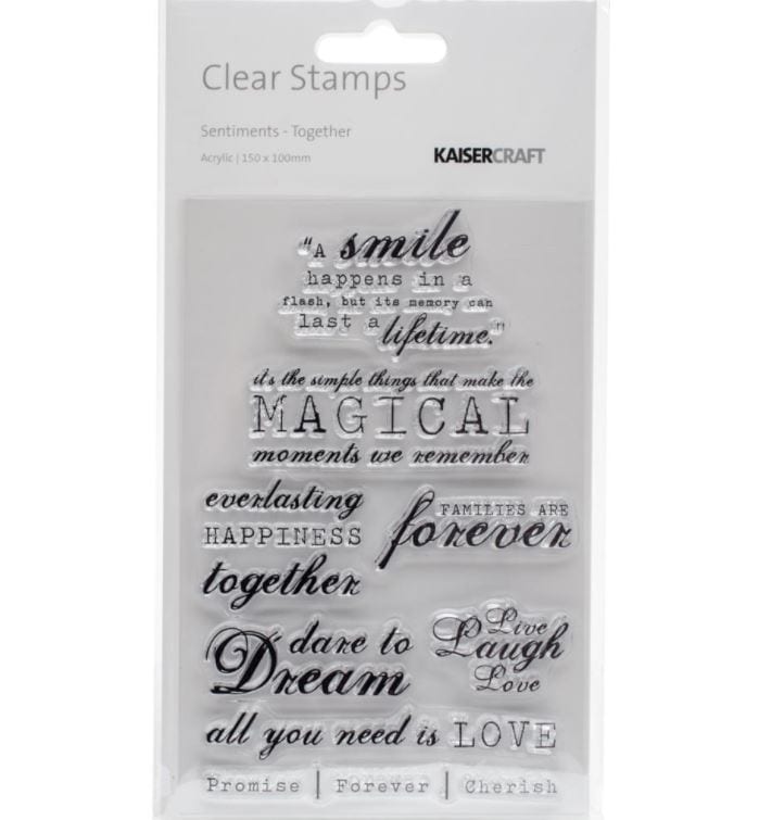 Kaisercraft Sentiments - Together Clear Stamps 6"X4"