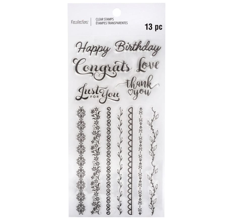 Recollections Sentiments and Borders Stamp Set