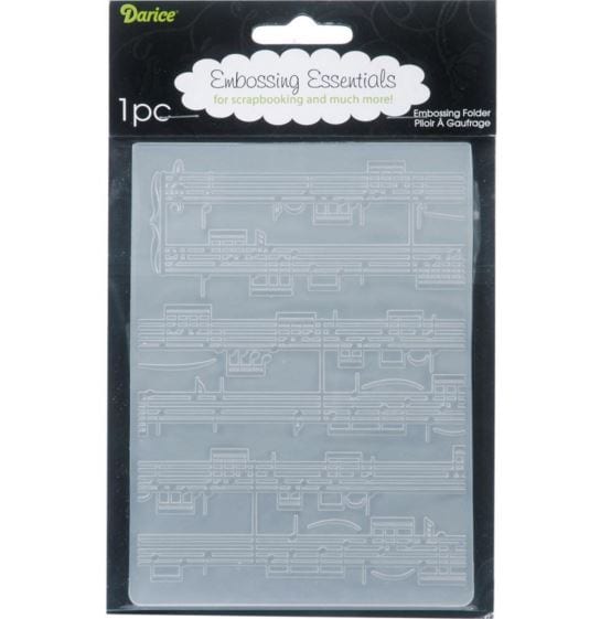 Darice Sheet Music Embossing Folder 4.25