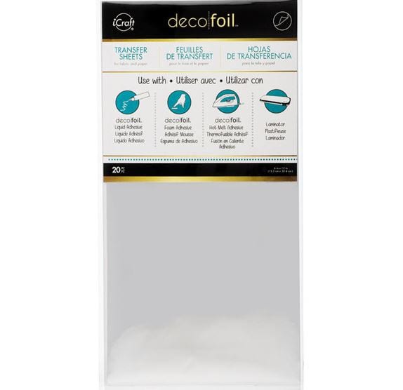 Silver Deco Foil Transfer Sheets 6