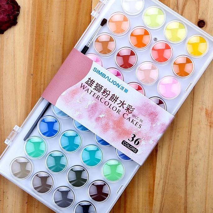 Simbalion Watercolor Cakes 36 Colors