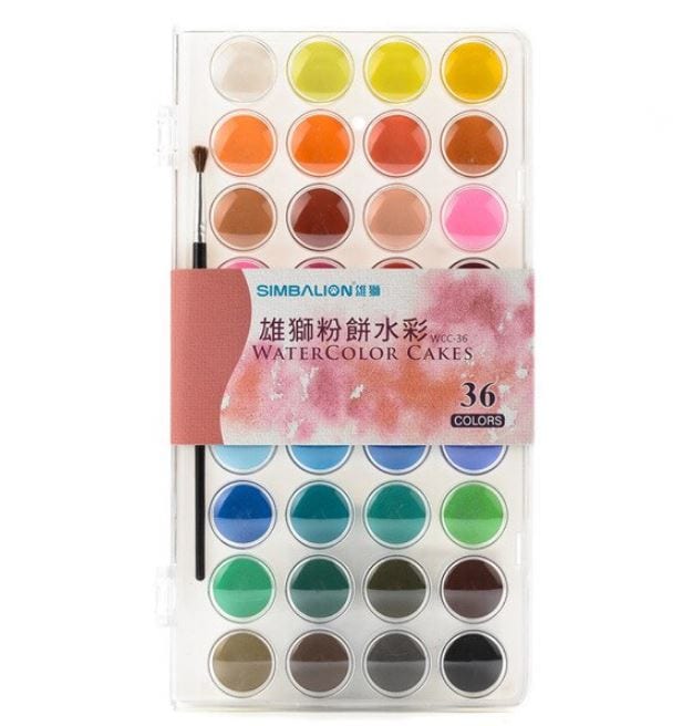 Simbalion Watercolor Cakes 36 Colors