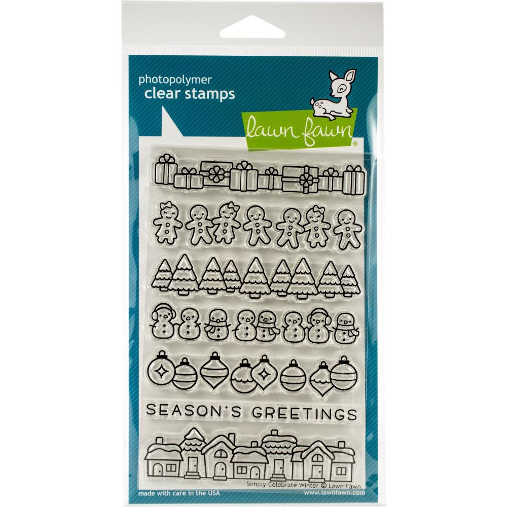 Lawn Fawn Simply Celebrate Winter Clear Stamps 4 x 6