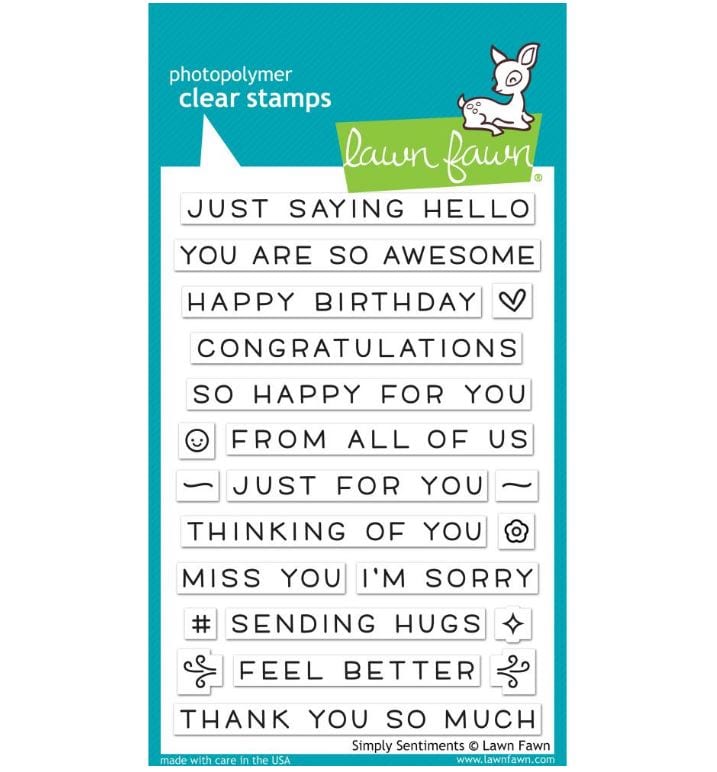 Lawn Fawn Simply Sentiments Clear Stamps 4