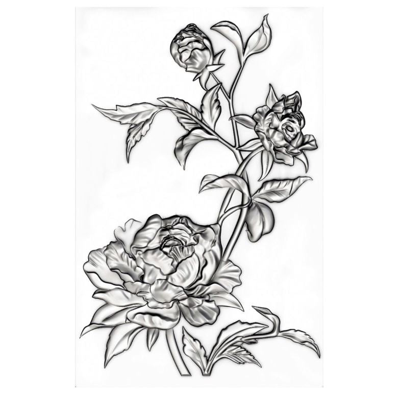 Sizzix Mini Roses 3-D Texture Fades Embossing Folder by Tim Holtz