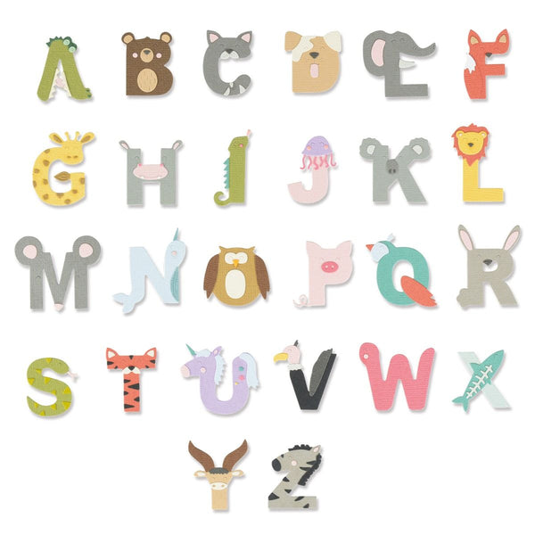 Sizzix Animal Alphabet Thinlits Die Set 26PK