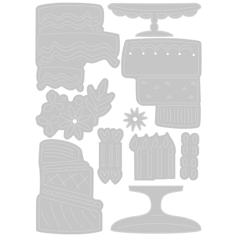 Sizzix Build a Cake Thinlits Die Set 10PK by Olivia Rose