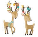 Sizzix Christmas Deer Thinlits Die Set 10PK by Jen Long