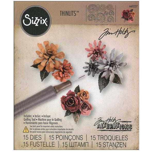 Sizzix Dies Tim Holtz Thinlits Tiny Tattered Florals