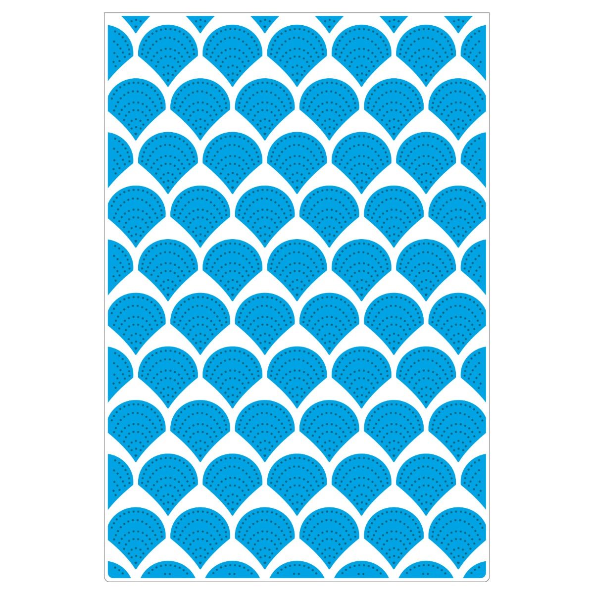 Sizzix Fan Tiles Multi-Level Textured Impressions Embossing Folder by Jennifer Ogborn