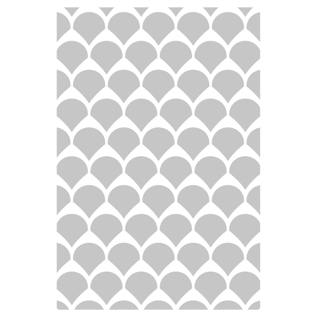 Sizzix Fan Tiles Multi-Level Textured Impressions Embossing Folder by Jennifer Ogborn