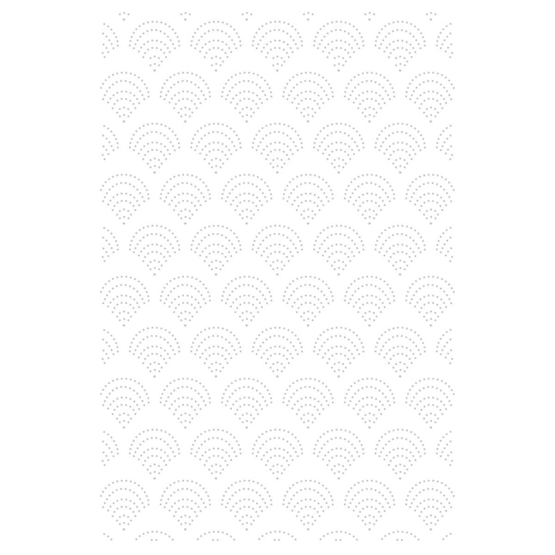 Sizzix Fan Tiles Multi-Level Textured Impressions Embossing Folder by Jennifer Ogborn