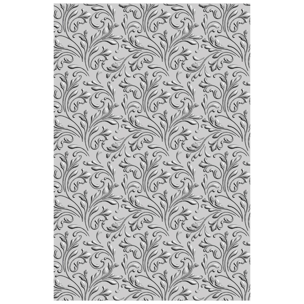 Sizzix Floral Scrolls 3D Textured Impressions Embossing Folder