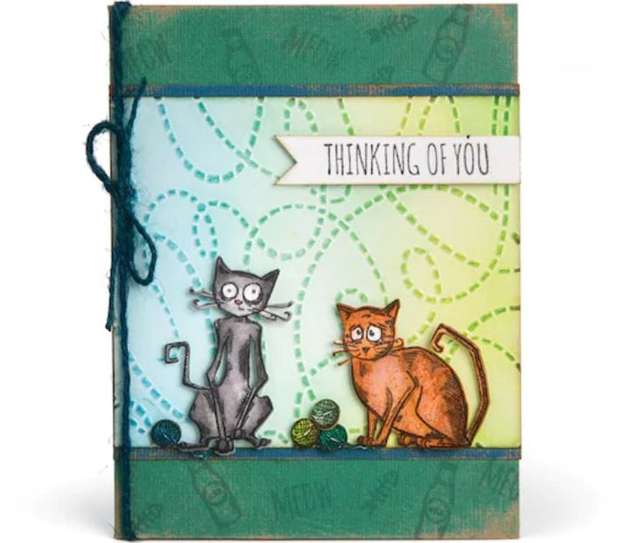 Sizzix Framelits Fustella: Crazy Cats Di Tim Holtz Per Hobby Creativi