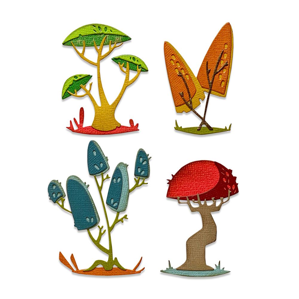 Sizzix Funky Toadstools Thinlits Die Set 5PK by Tim Holtz