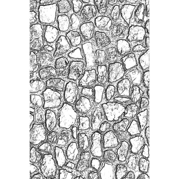 Sizzix Mini Cobblestone 3-D Texture Fades Embossing Folder by Tim Holtz