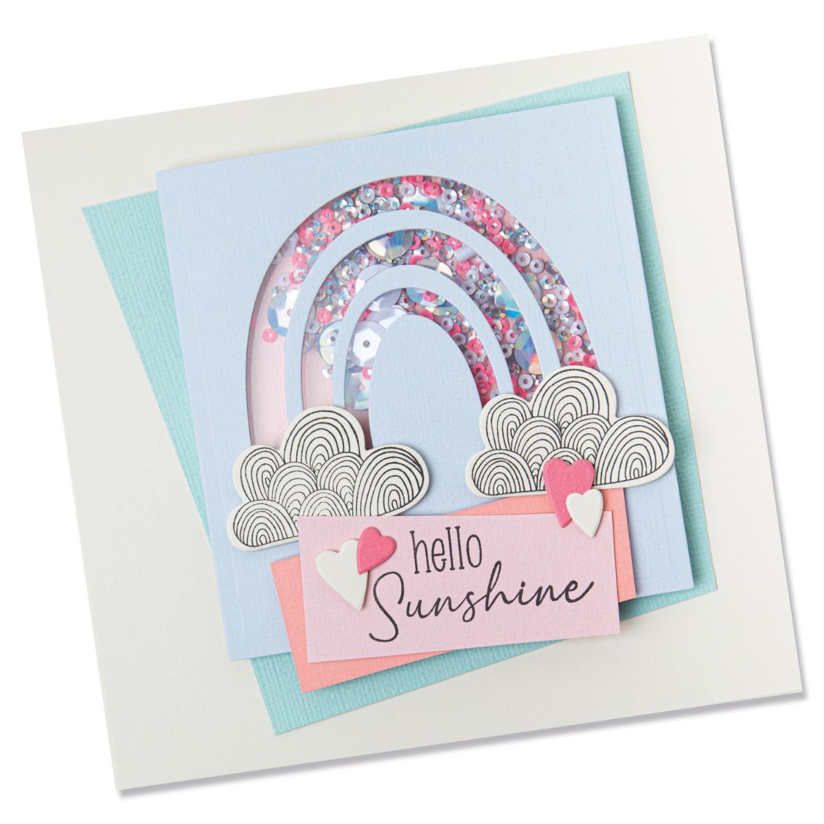 Sizzix Rainbow Joy Framelits Die Set 5/Pk with 12/Pk Stamps by Lisa Jones