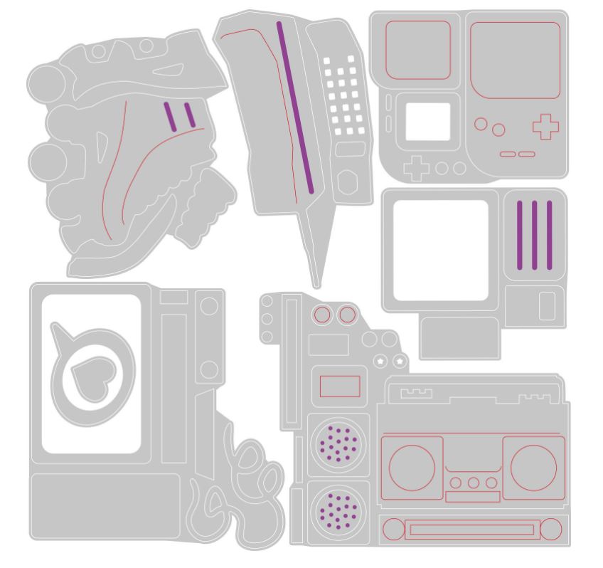 Sizzix Retro Throwback Thinlits Die 8PK by Jenna Rushforth