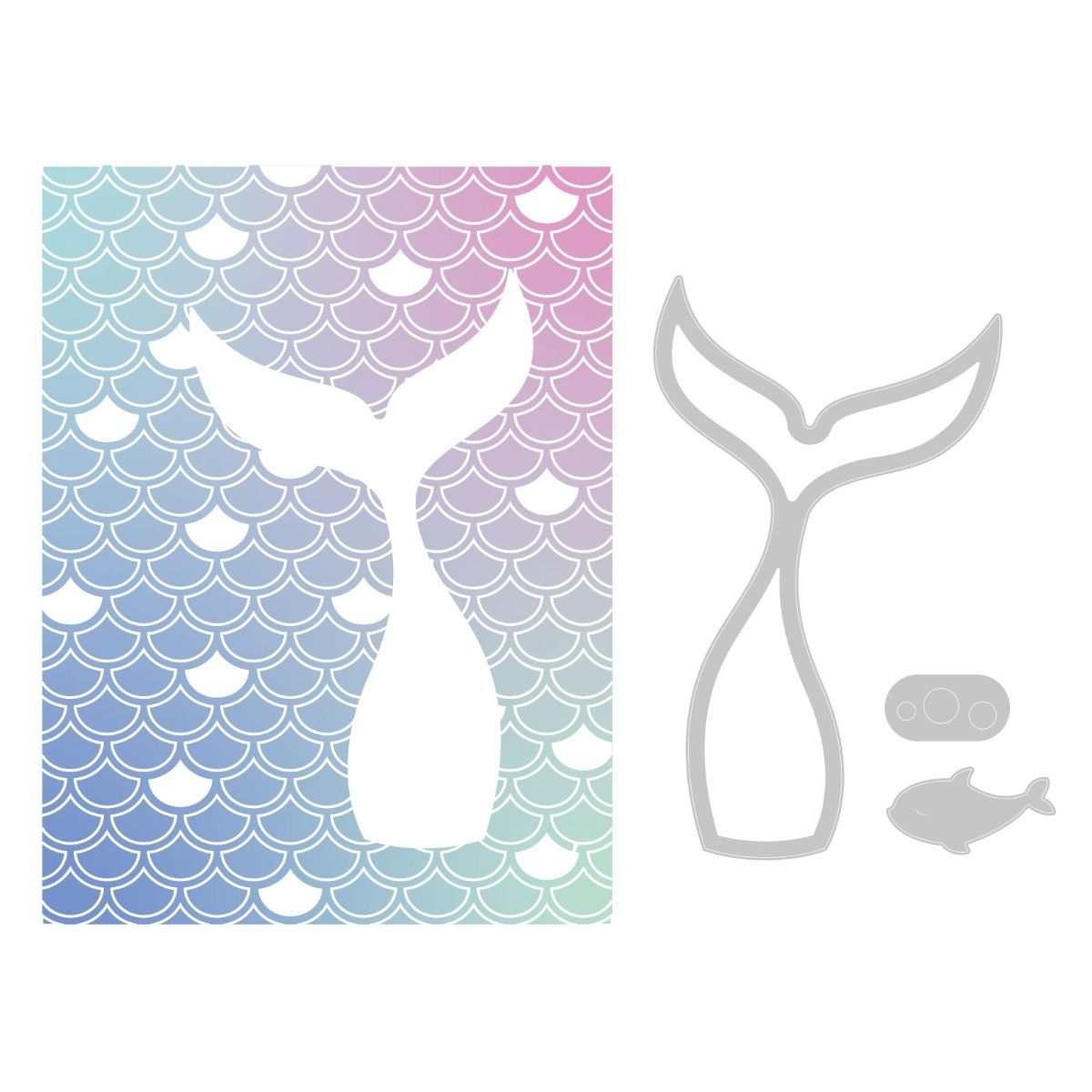 Sizzix Scales & Tails Impresslits Embossing Folder by Kath Breen